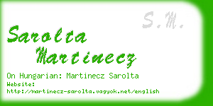 sarolta martinecz business card